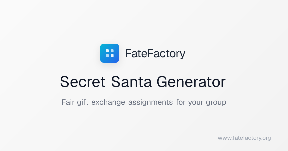 Free Secret Santa Generator | Organize Gift Exchange in Minutes (2025 ...