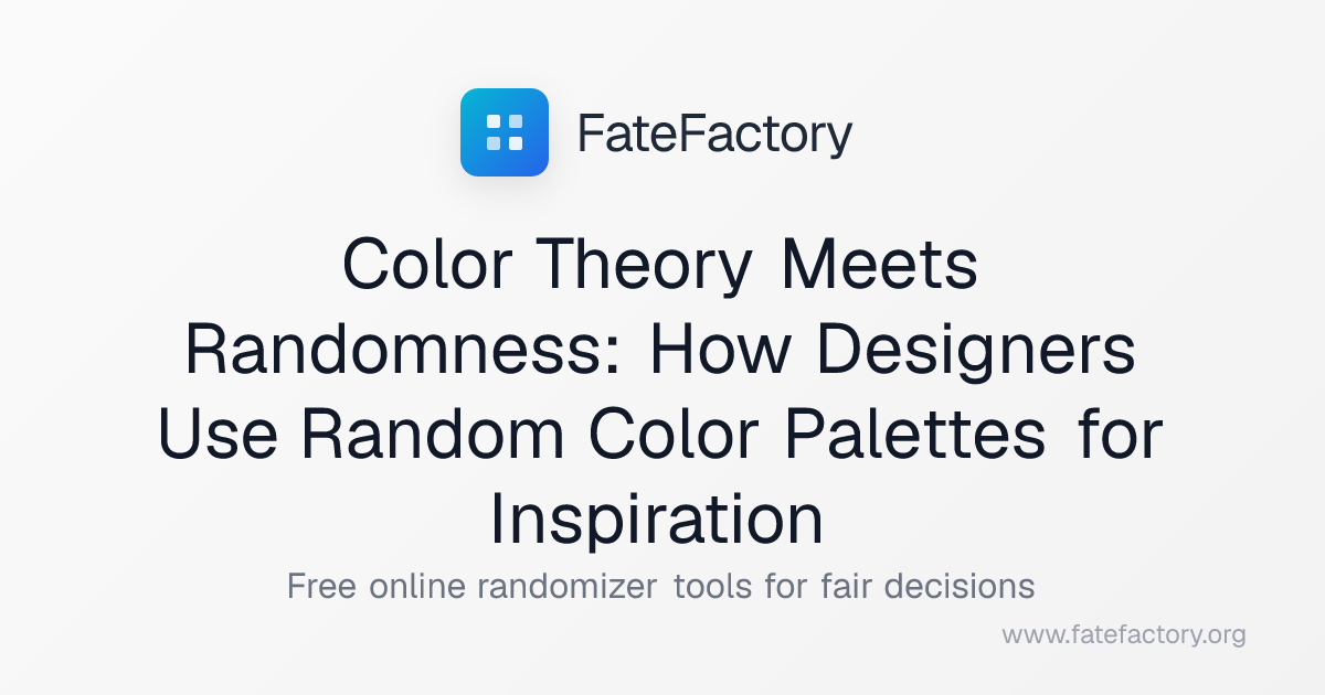 Color Theory Meets Randomness: How Designers Use Random Color Palettes ...